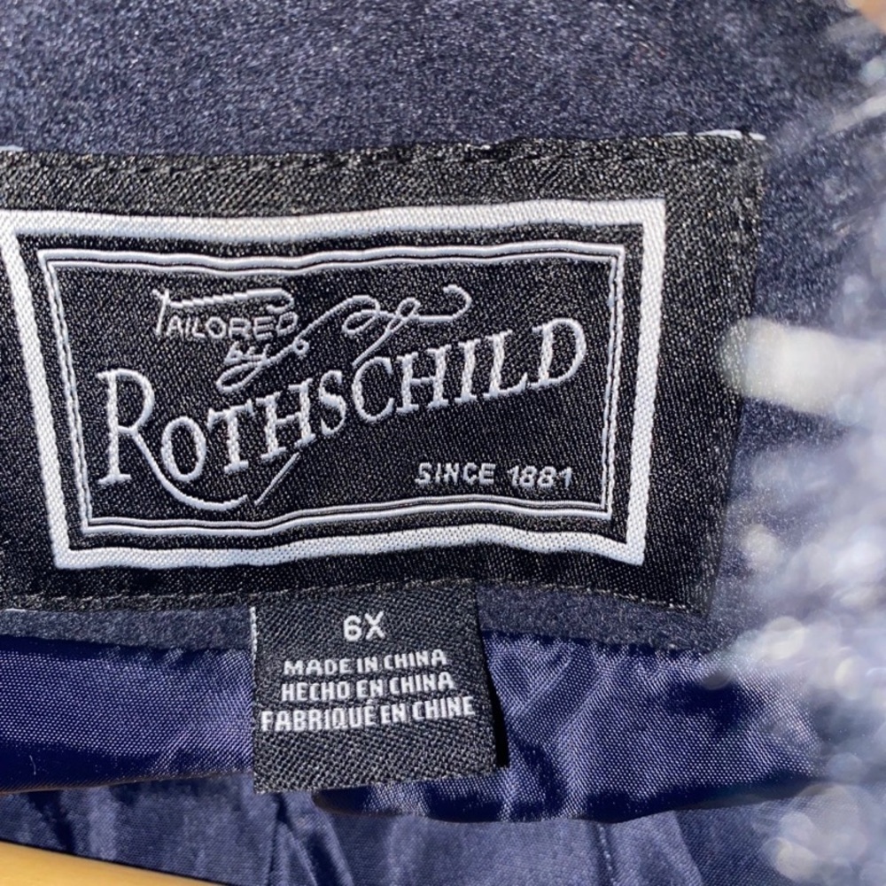 Rothschild Tailord Double Breasted Princess Pea Coat  size 6x - Picture 6 of 11